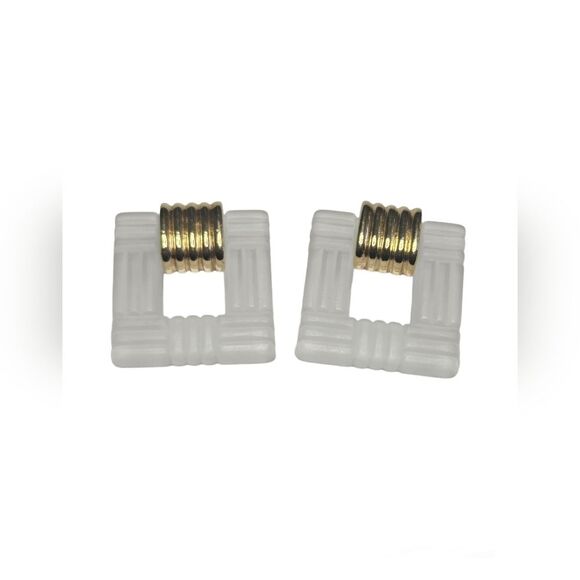 Vintage Avon 80's Lucite Convertible Interchangeable 4 Pair Earring Set - Picture 5 of 5